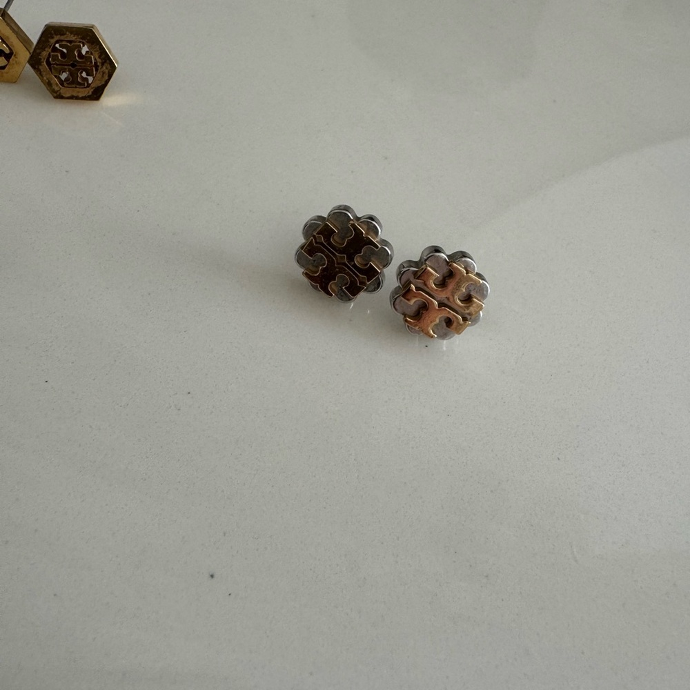 3 pair of Tory Burch post earrings